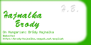 hajnalka brody business card